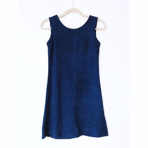 Blue suede mini dress by Love Marks